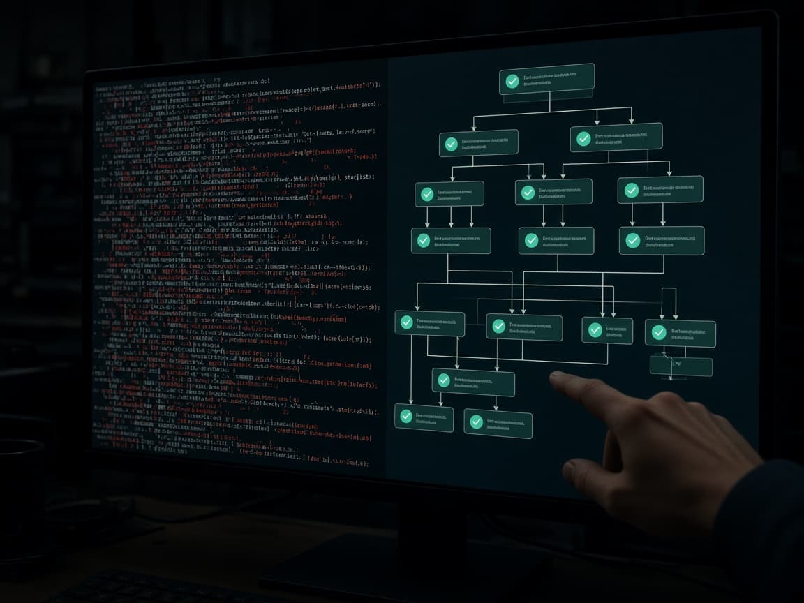 Revisión de código en pantalla